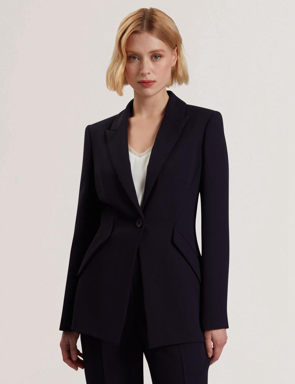 Chaquetas Ted Baker MANABL - Slim Fit Single Breasted Tailored Blazer Mujer Azul Marino | YDNO-84317