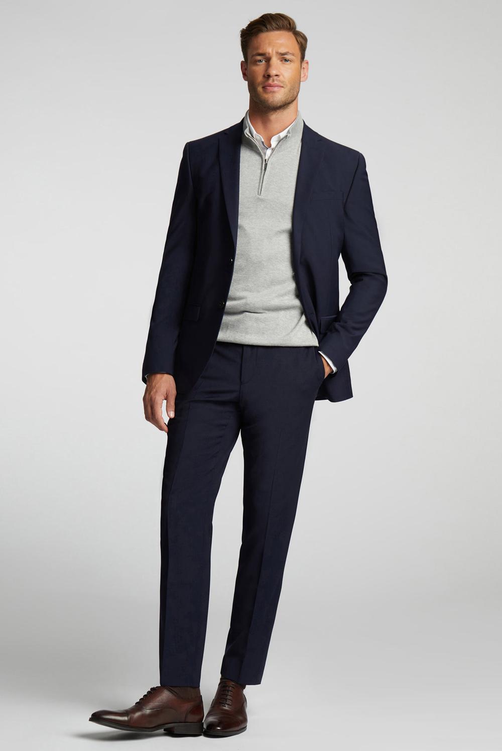 Chaquetas Ted Baker PANAMA - Wool Blend Slim Fit Suit Hombre Azul Marino | CKIL-84526