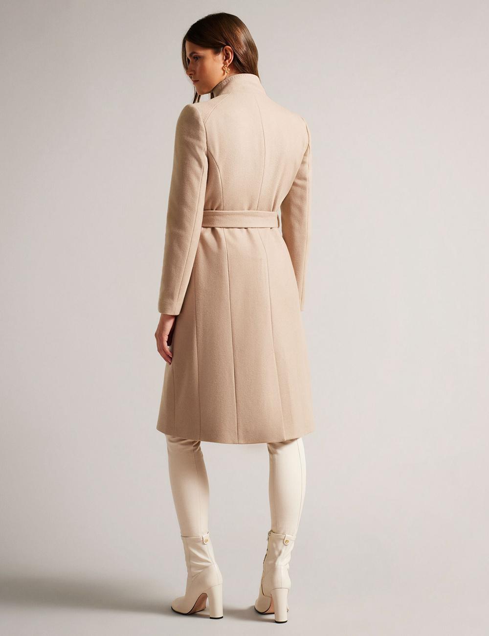 Chaquetas Ted Baker ROSE - Midi Length Belted Wool Wrap Coat Mujer Camel | CWSD-74368