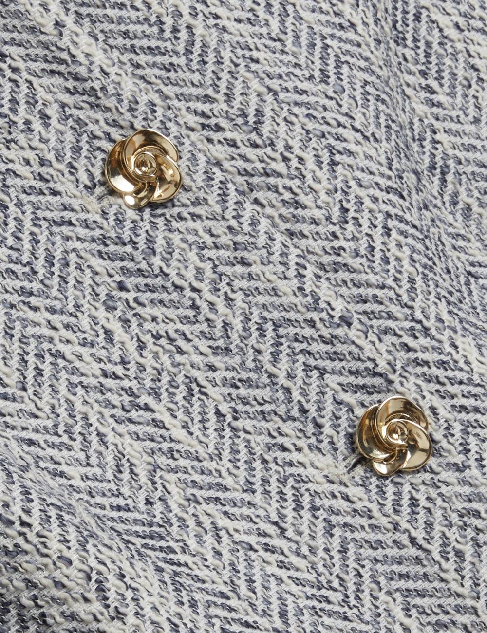 Chaquetas Ted Baker VULPA - Boucle Button-Up Cropped Tailored Mujer Azules | OESM-27413