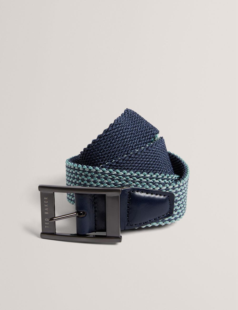 Cinturones Ted Baker COLUMMM - Reversible Woven Elasticated Hombre Azul Marino | NITF-58246