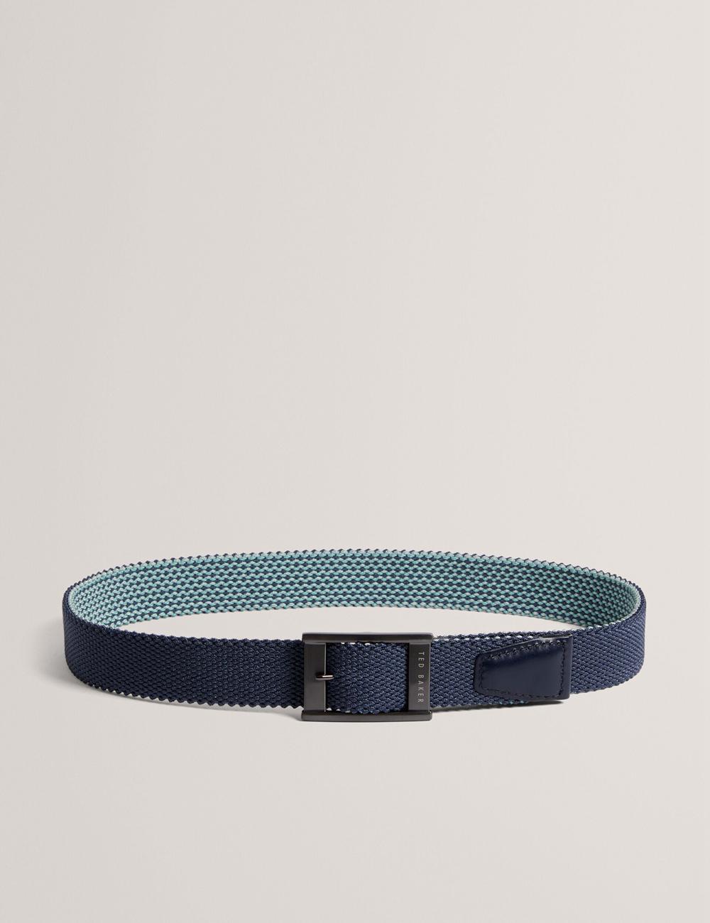 Cinturones Ted Baker COLUMMM - Reversible Woven Elasticated Hombre Azul Marino | NITF-58246