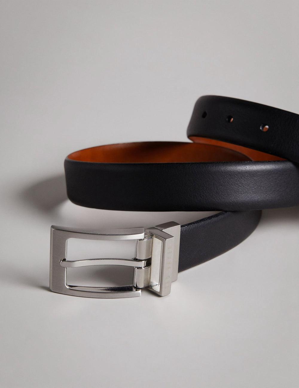 Cinturones Ted Baker KARMER - Reversible Smooth Leather Hombre Negras | ILJO-50394