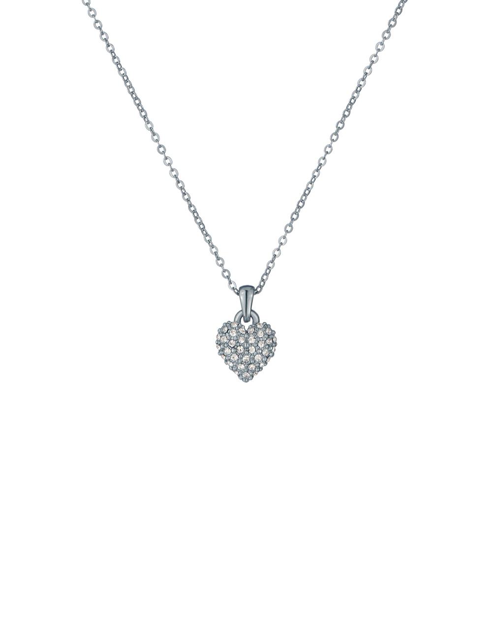 Collares Ted Baker ADORINA - Mini Crystal Heart Pendant Mujer Plateadas | FQSR-87935