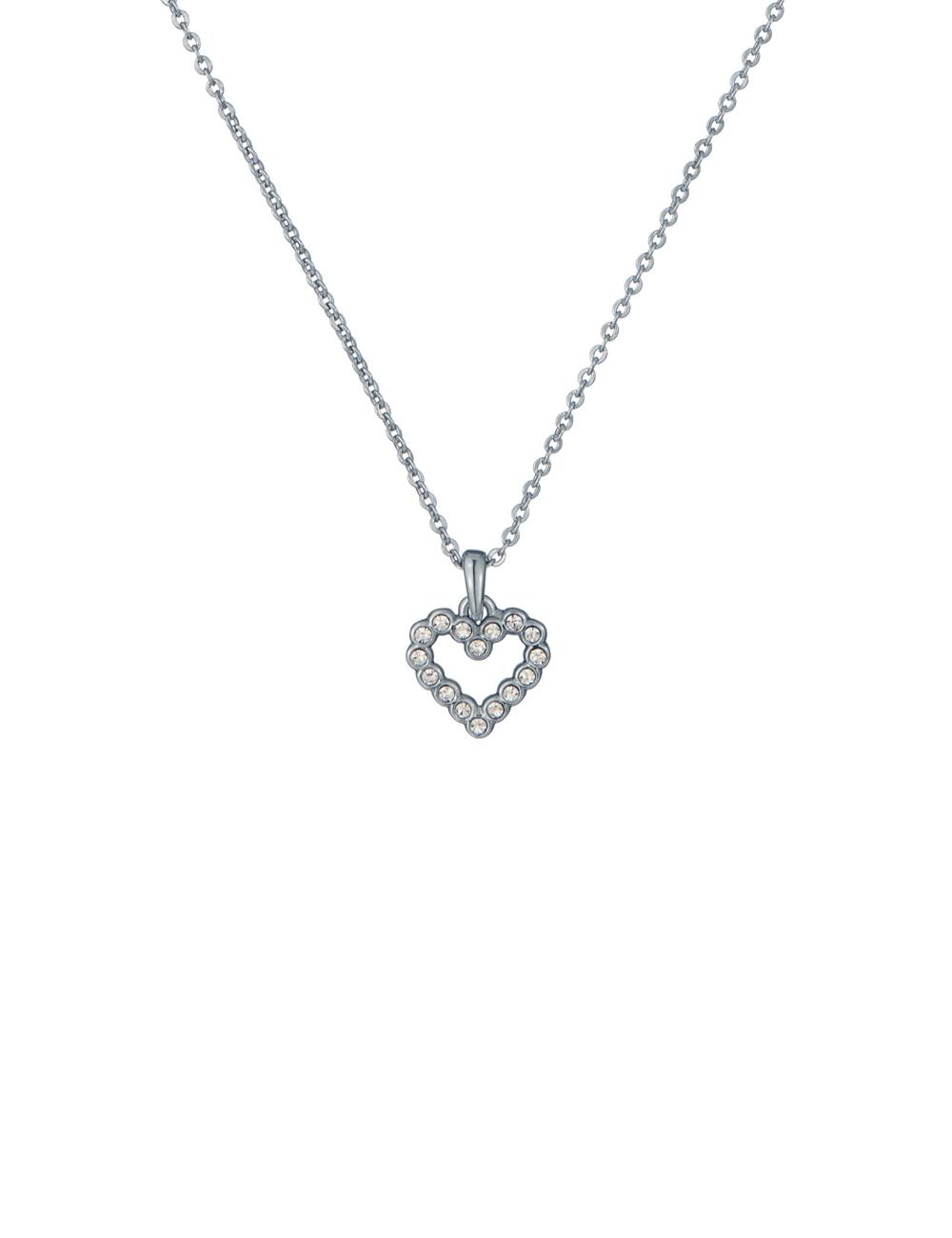 Collares Ted Baker AMORE - Crystal Open Heart Pendant Mujer Plateadas | FSLR-59612