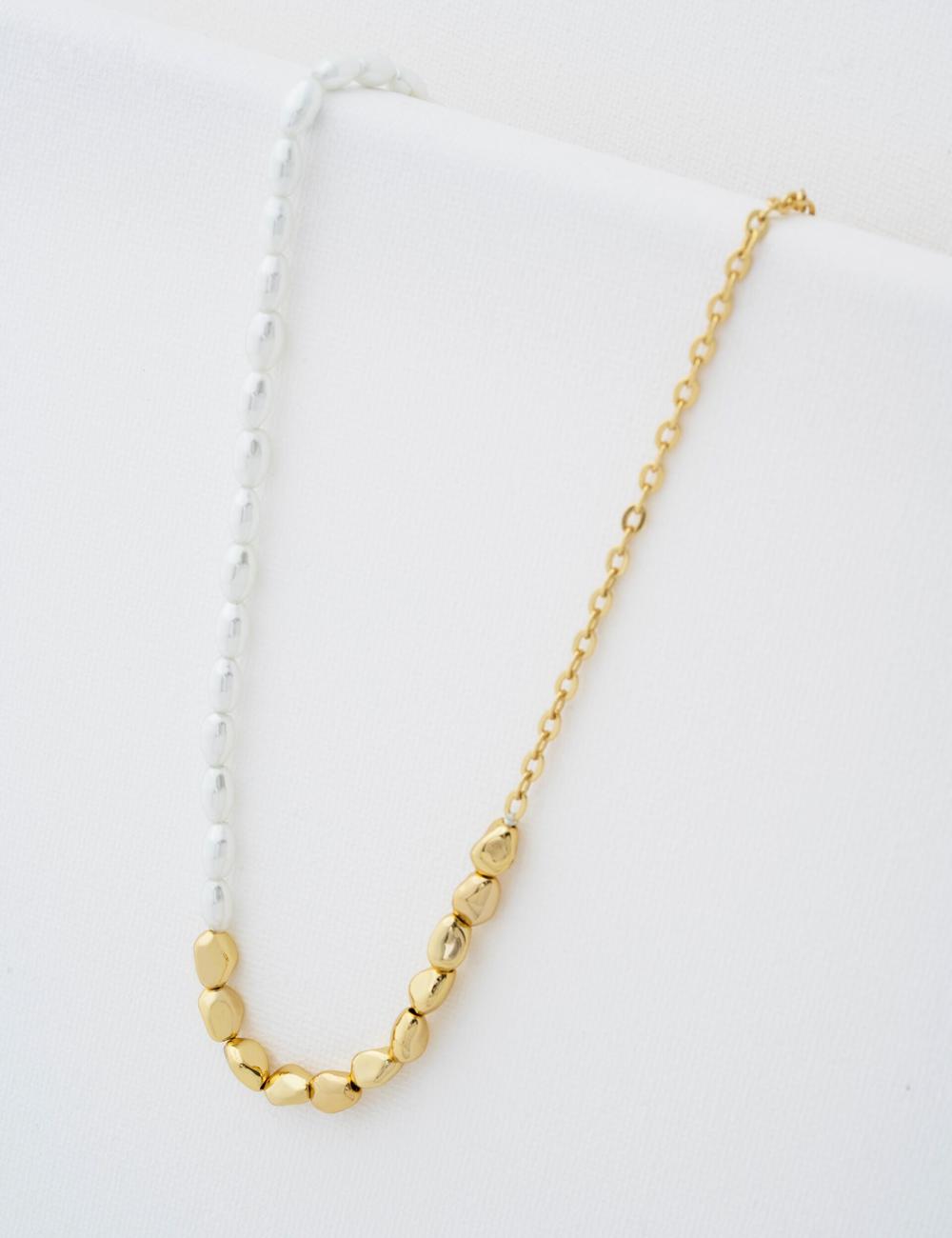 Collares Ted Baker ILENIE - Island Pearl Beaded Mujer Doradas | ZTIG-48573