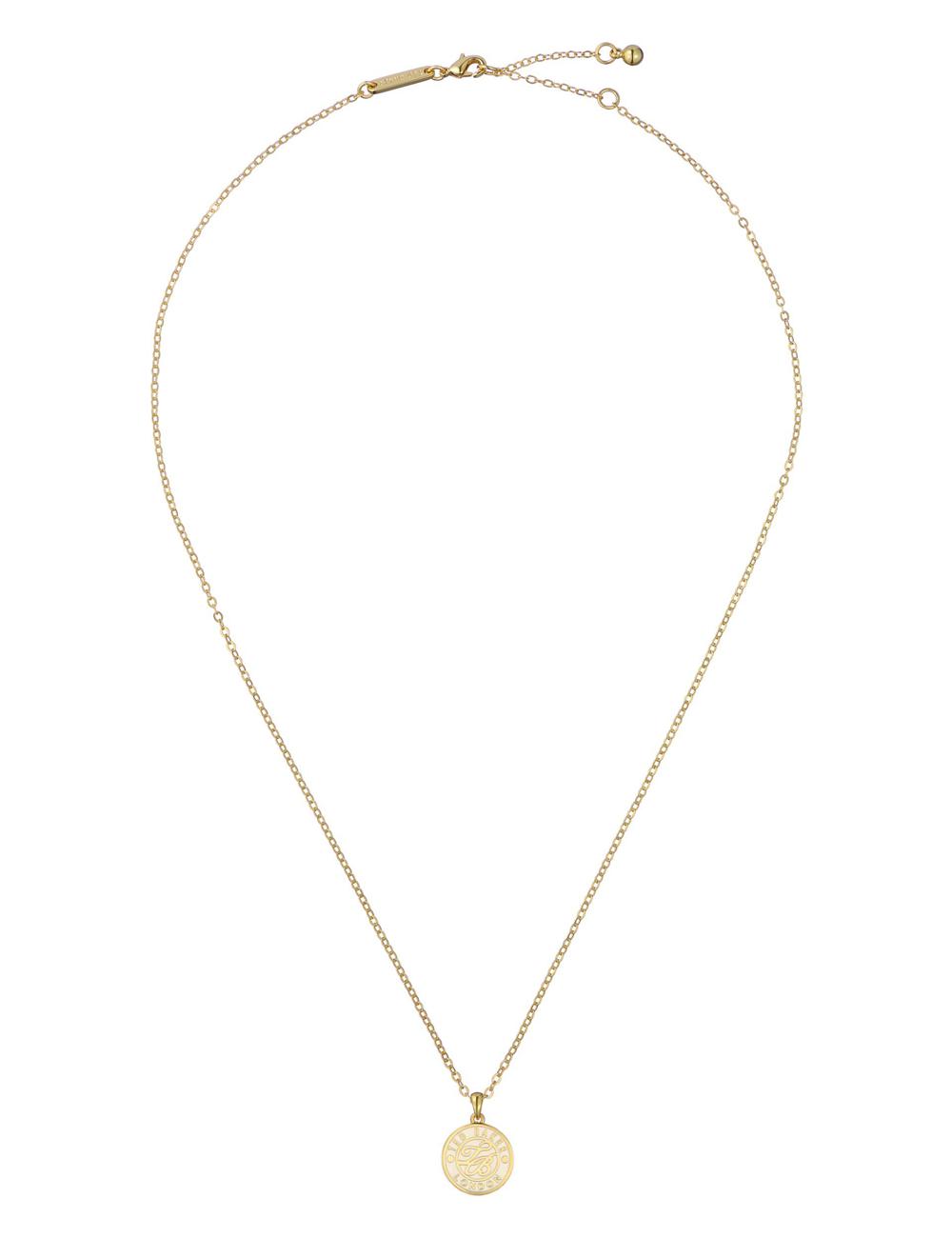 Collares Ted Baker MONELLA - Monogram Logo Coin Pendant Mujer Doradas | REWB-26907