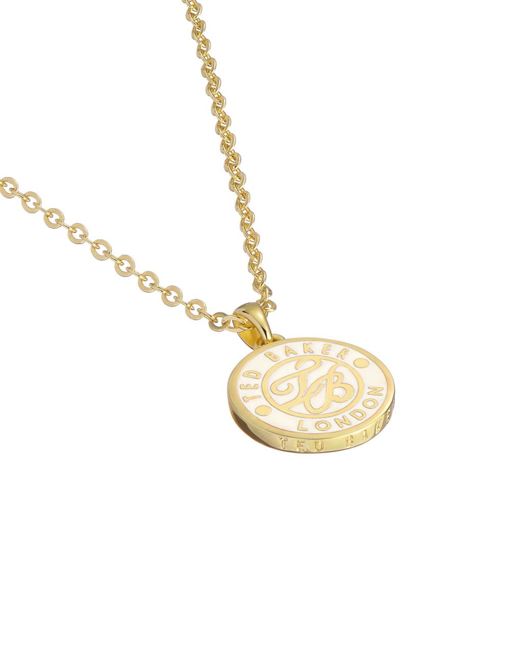 Collares Ted Baker MONELLA - Monogram Logo Coin Pendant Mujer Doradas | REWB-26907