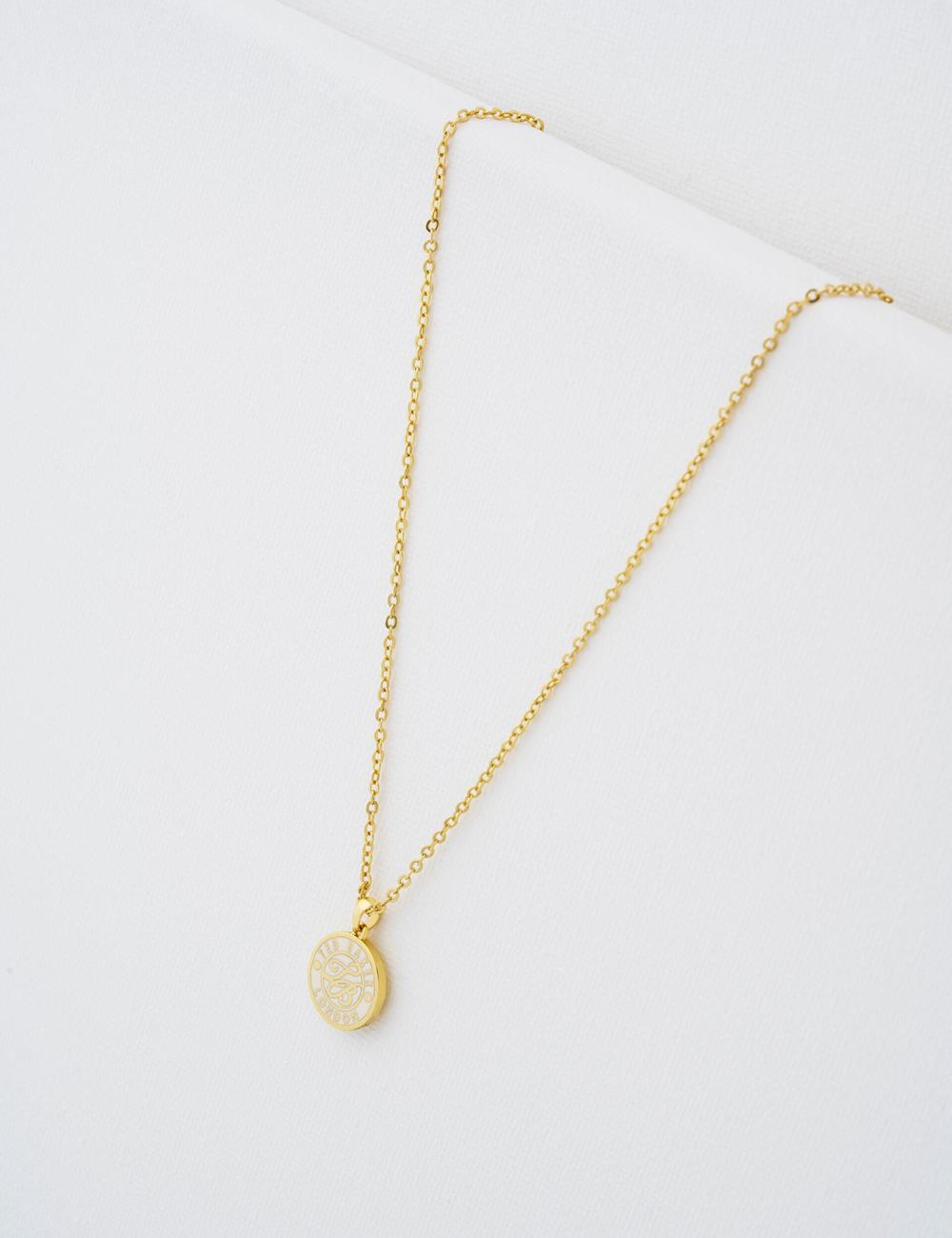 Collares Ted Baker MONELLA - Monogram Logo Coin Pendant Mujer Doradas | REWB-26907