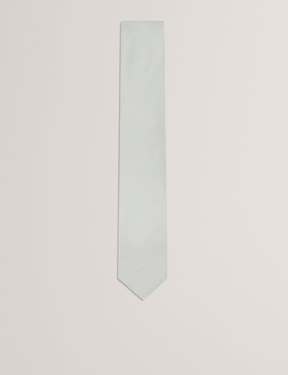 Corbatas Ted Baker HAWKWEL - Linen Blend Woven Texture Hombre Verde | XFDR-51024