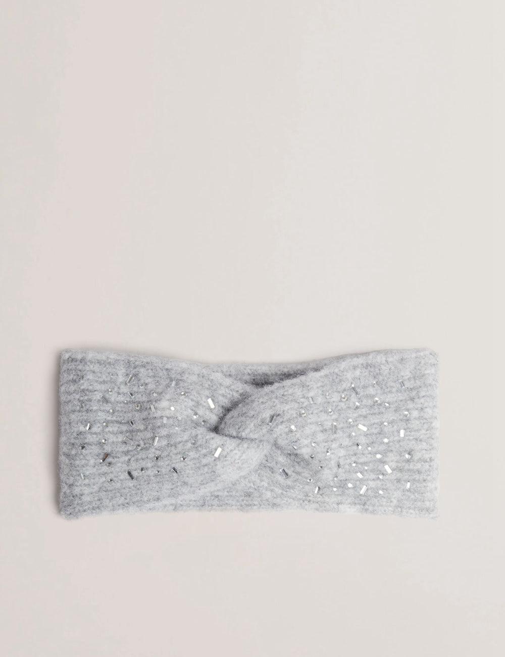 Diadema Ted Baker PENAOPA - Rhinestone Detail Knitted Mujer Gris | RZIU-64032