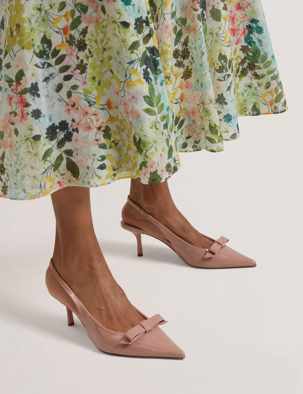 Falda Ted Baker AZULLA - Floral A-Line Woven Mujer Ivory | GBVY-68547