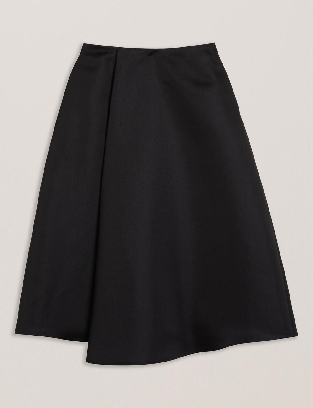 Falda Ted Baker ERVA - Asymmetric Satin Wrap Mujer Negras | IAMT-60241
