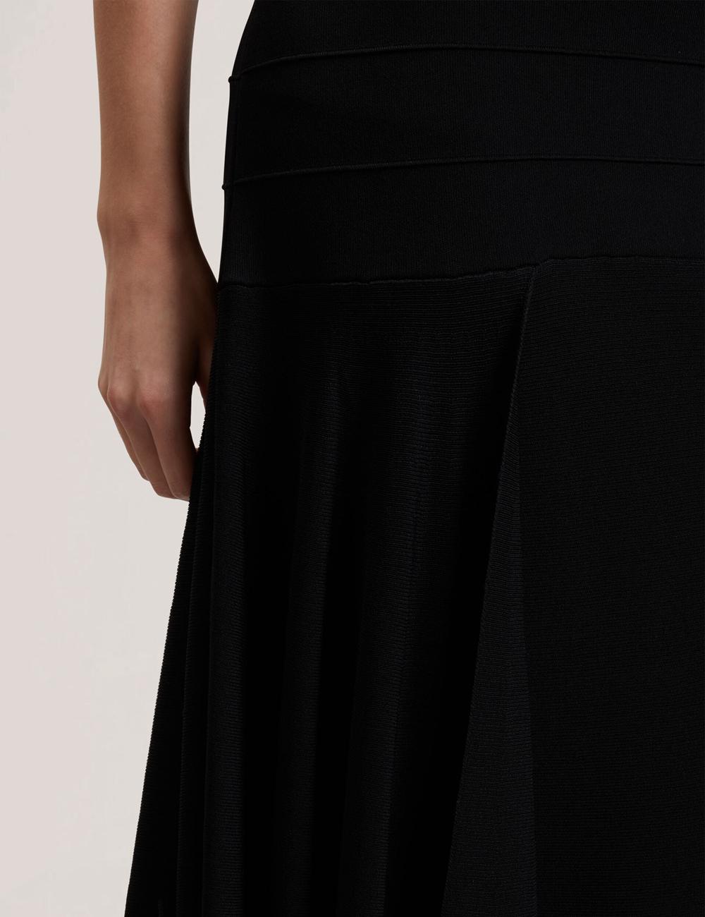 Falda Ted Baker LAURRIE - Asymmetric Waterfall Hem Knitted Mujer Negras | IVFW-93456