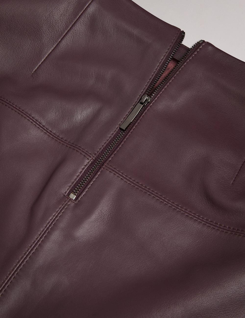 Falda Ted Baker VALIAT - A-Line Leather Mujer Rojas | QMXK-70839