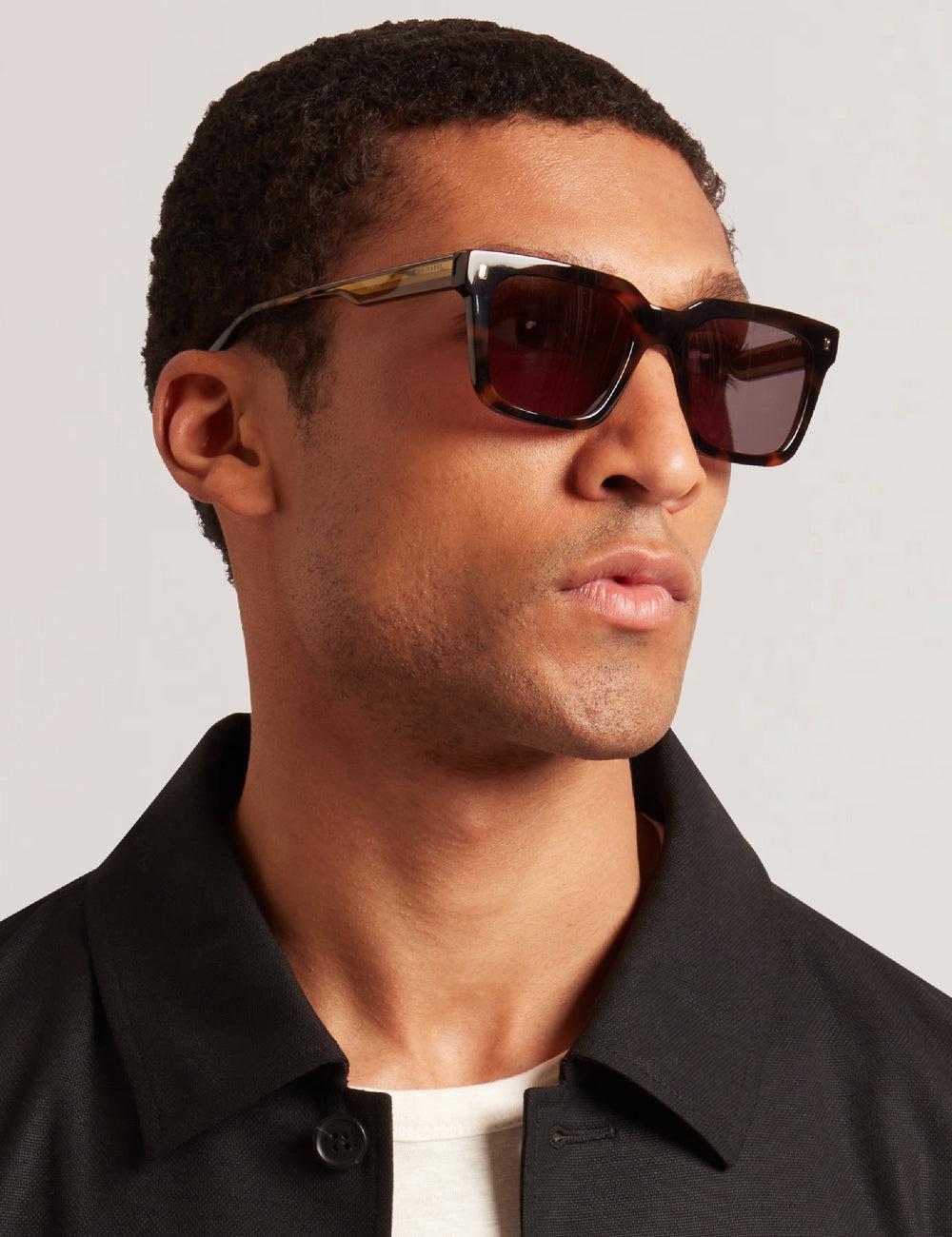 Gafas de Sol Ted Baker CAIN - Chunky Square Two Tone Hombre Marrones | NFPR-69048