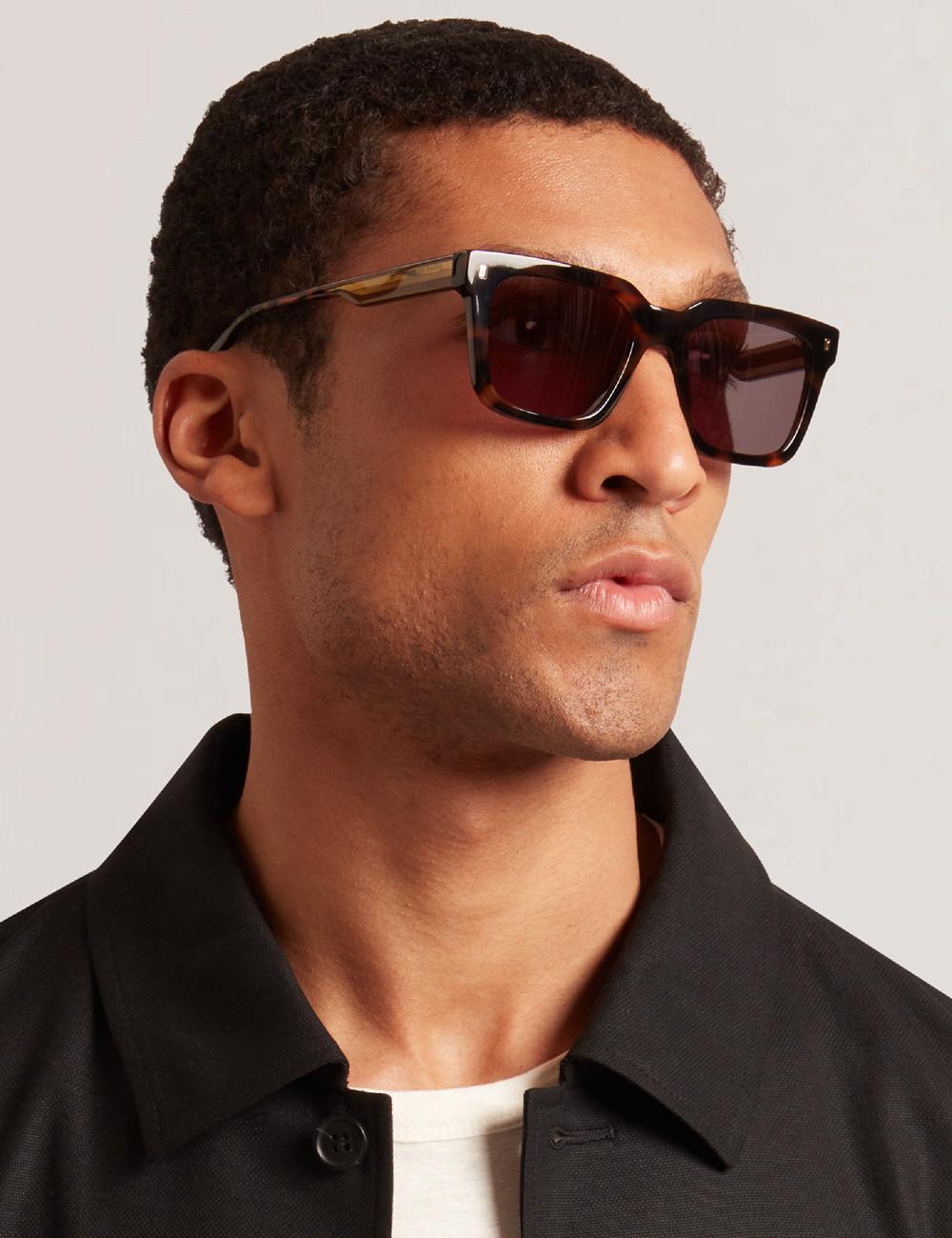Gafas de Sol Ted Baker CAIN - Chunky Square Two Tone Hombre Marrones | NFPR-69048