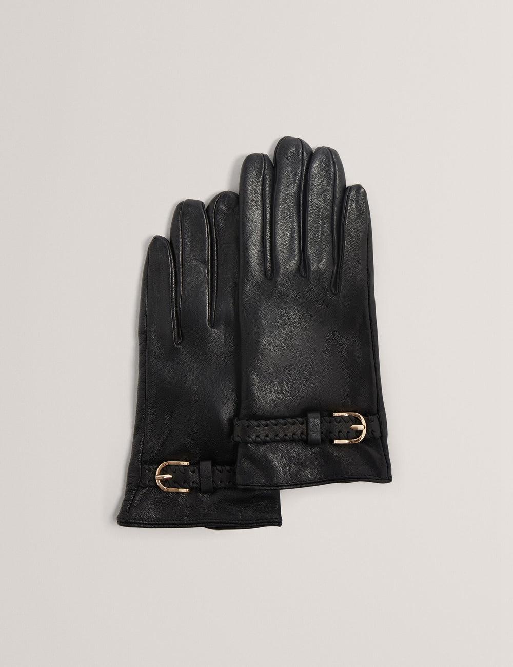 Guantes Ted Baker CLAIREL - Buckle Cuff Leather Mujer Negras | IVNC-47802