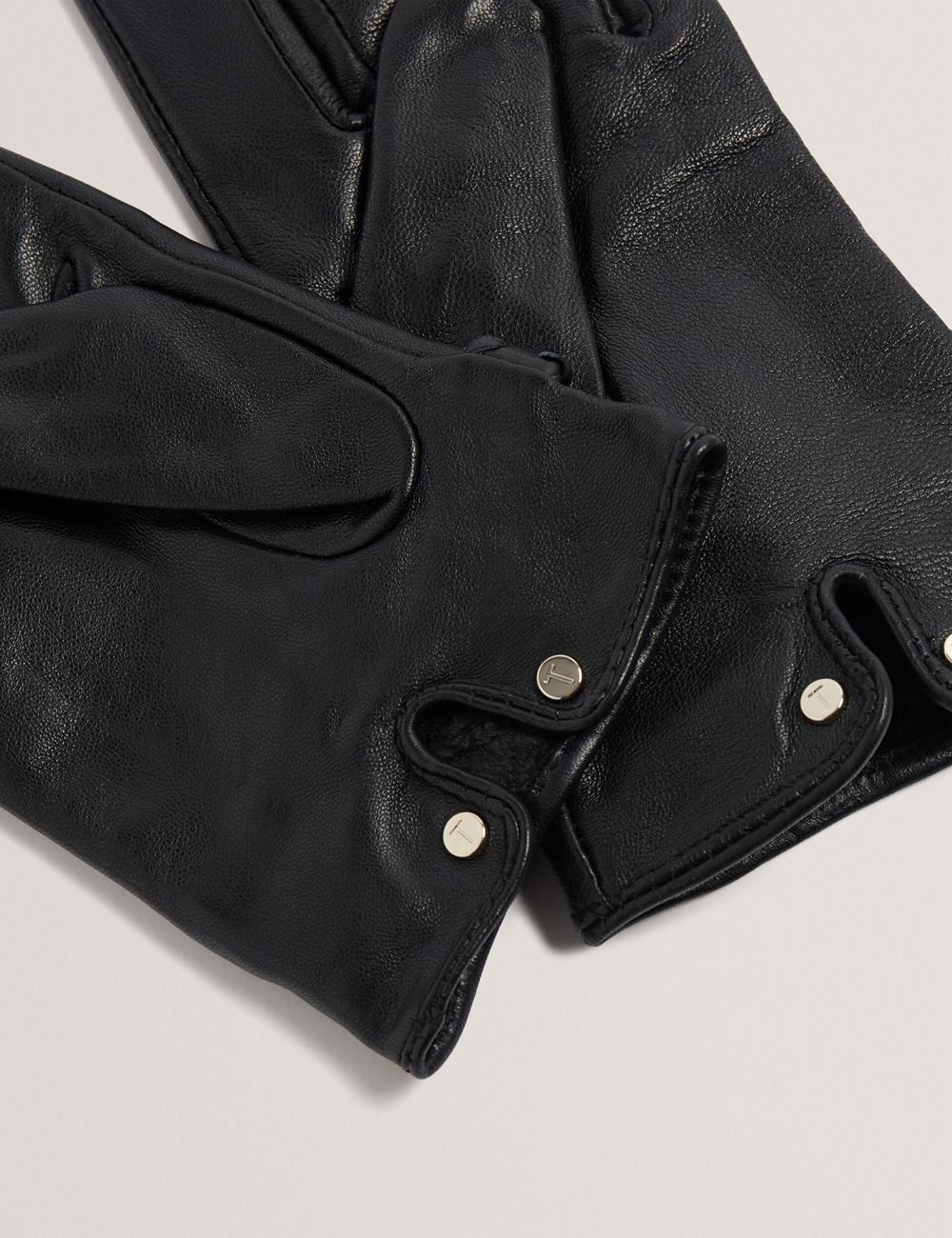 Guantes Ted Baker CLAIREL - Buckle Cuff Leather Mujer Negras | IVNC-47802