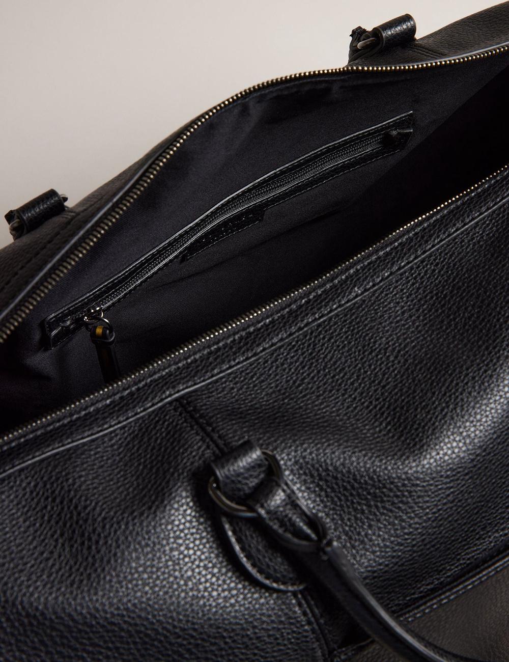 Holdall Bags Ted Baker KALVIN - Webbing Faux Leather Hombre Negras | WRTK-03678