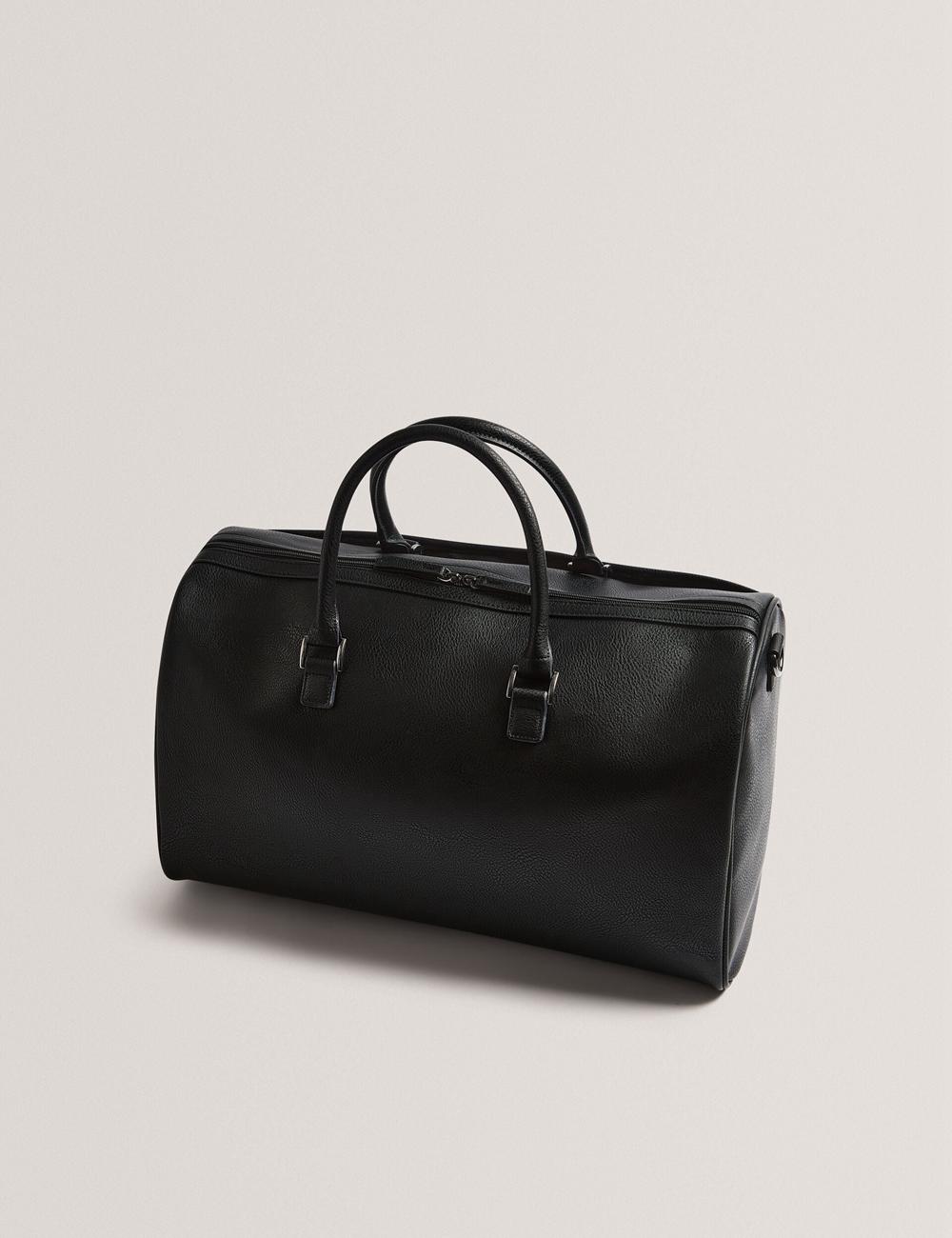 Holdall Bags Ted Baker KELVIN - Striped Panel Faux Leather Hombre Negras | WFJL-40592
