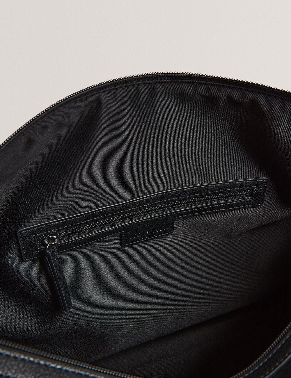 Holdall Bags Ted Baker KELVIN - Striped Panel Faux Leather Hombre Negras | WFJL-40592