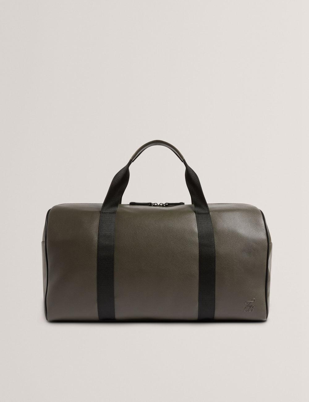 Holdall Bags Ted Baker TAISON - Pebbled Faux Leather Hombre Kaki | PVGM-80259