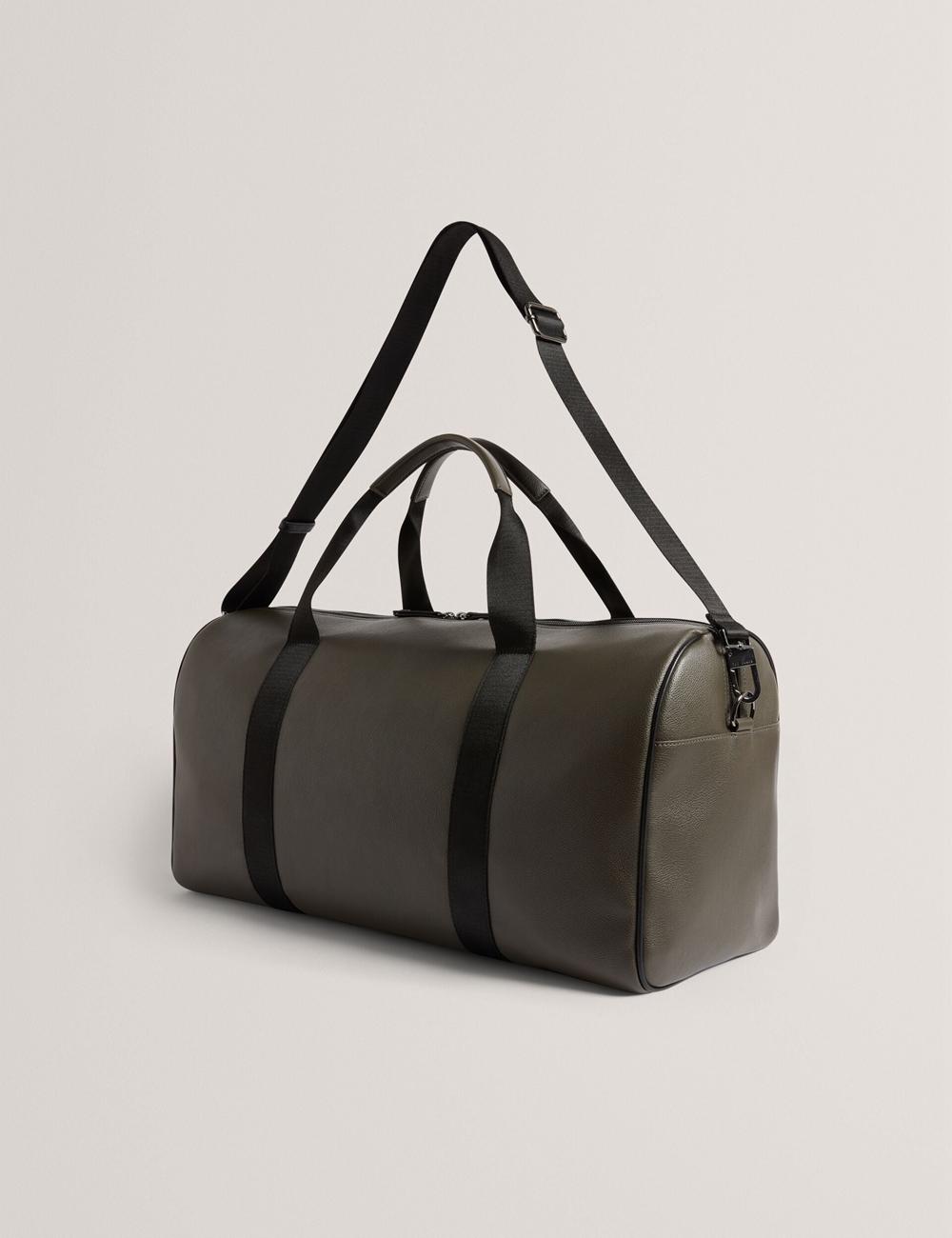 Holdall Bags Ted Baker TAISON - Pebbled Faux Leather Hombre Kaki | PVGM-80259
