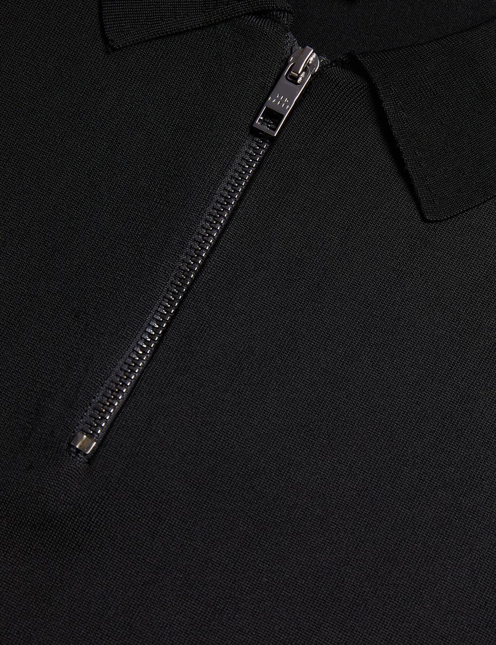 Jerséis Ted Baker DALDIN - Zip Collar Stretch Knit Hombre Negras | PKFI-15039