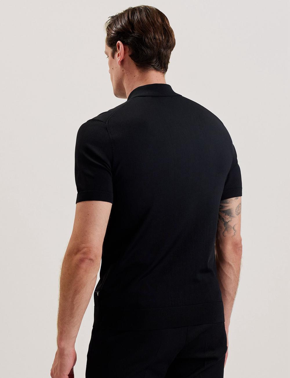 Jerséis Ted Baker DALDIN - Zip Collar Stretch Knit Hombre Negras | PKFI-15039