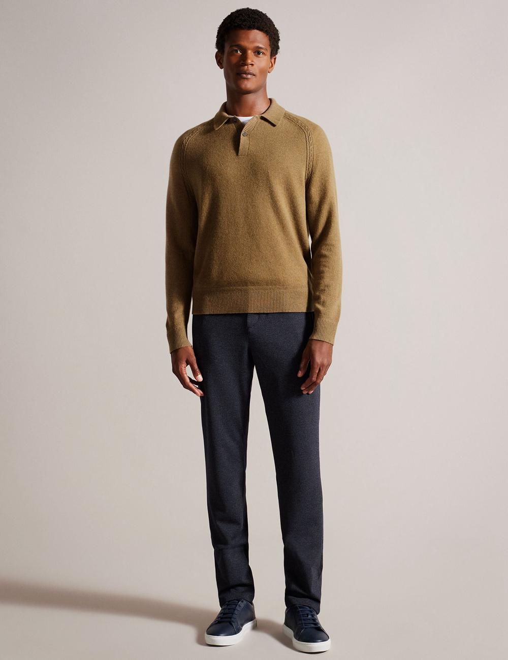 Jerséis Ted Baker KAROLT - Cashmere Knit Long Sleeve Top Hombre Marrones | ROHA-03569
