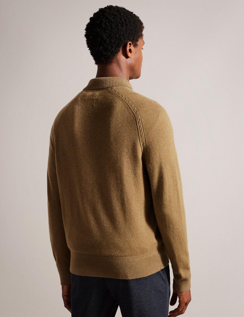 Jerséis Ted Baker KAROLT - Cashmere Knit Long Sleeve Top Hombre Marrones | ROHA-03569
