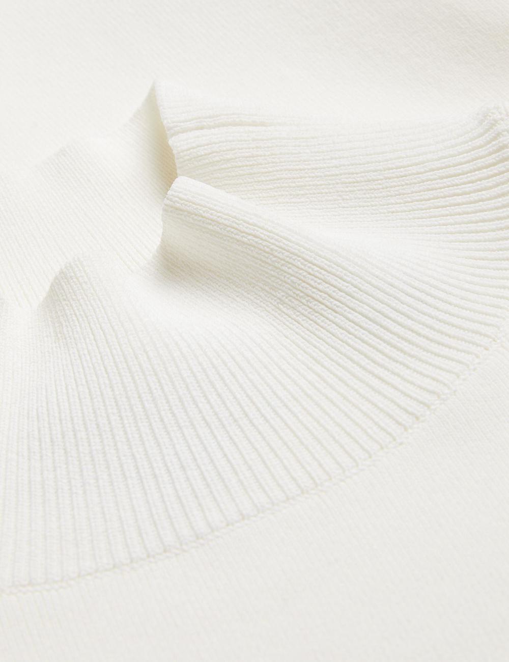 Jerséis Ted Baker LAYNHA - Flared Sleeve High Neck Knitted Top Mujer Ivory | UAFB-18970