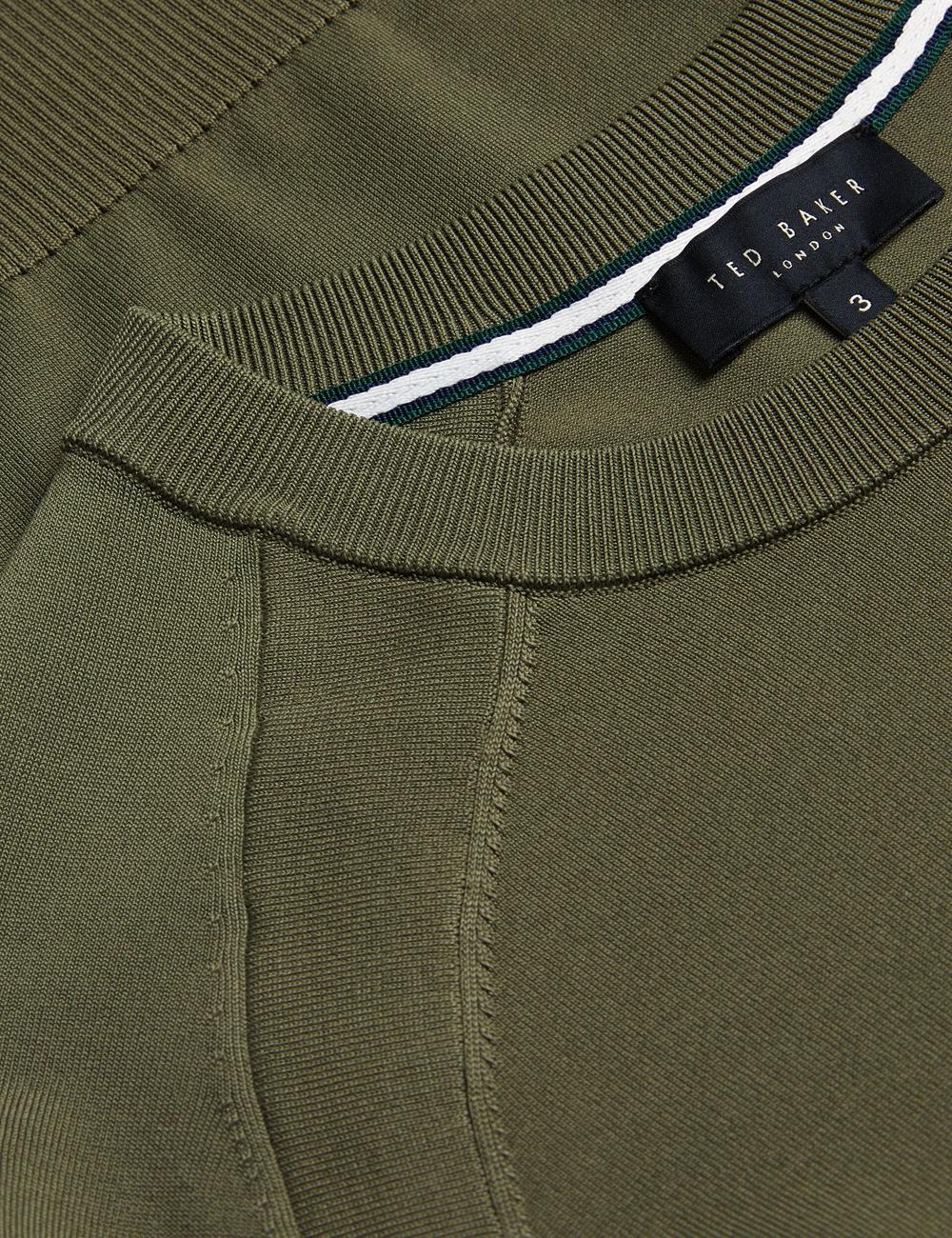 Jerséis Ted Baker MAYWO - Saddle Shoulder Crew Neck Hombre Kaki | YZPE-82476