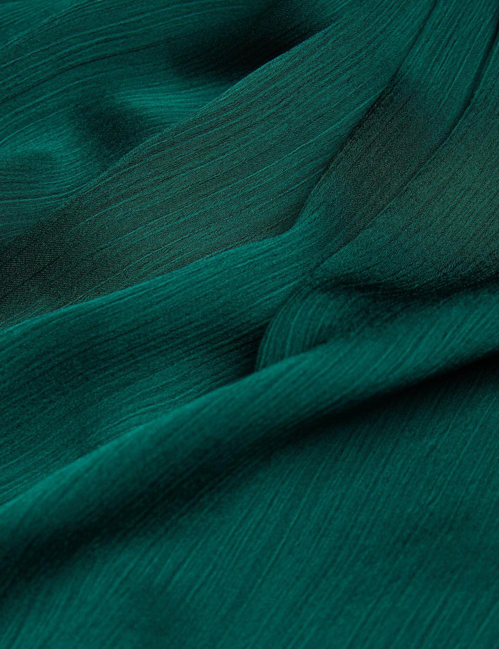 Jerséis Ted Baker MISRINA - Drape Neck Detail Satin Top Mujer Verde | POGJ-42175
