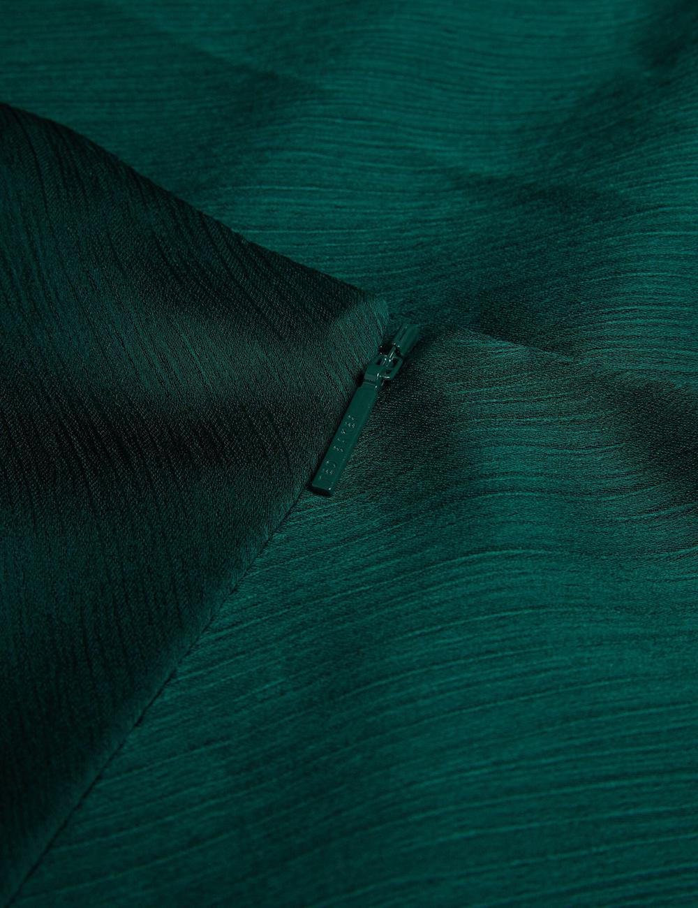 Jerséis Ted Baker MISRINA - Drape Neck Detail Satin Top Mujer Verde | POGJ-42175