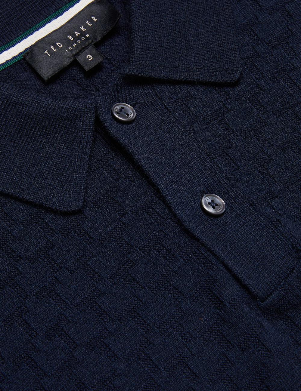 Jerséis Ted Baker MORAR - T Knit Long Sleeve Top Hombre Azul Marino | SGLX-41079