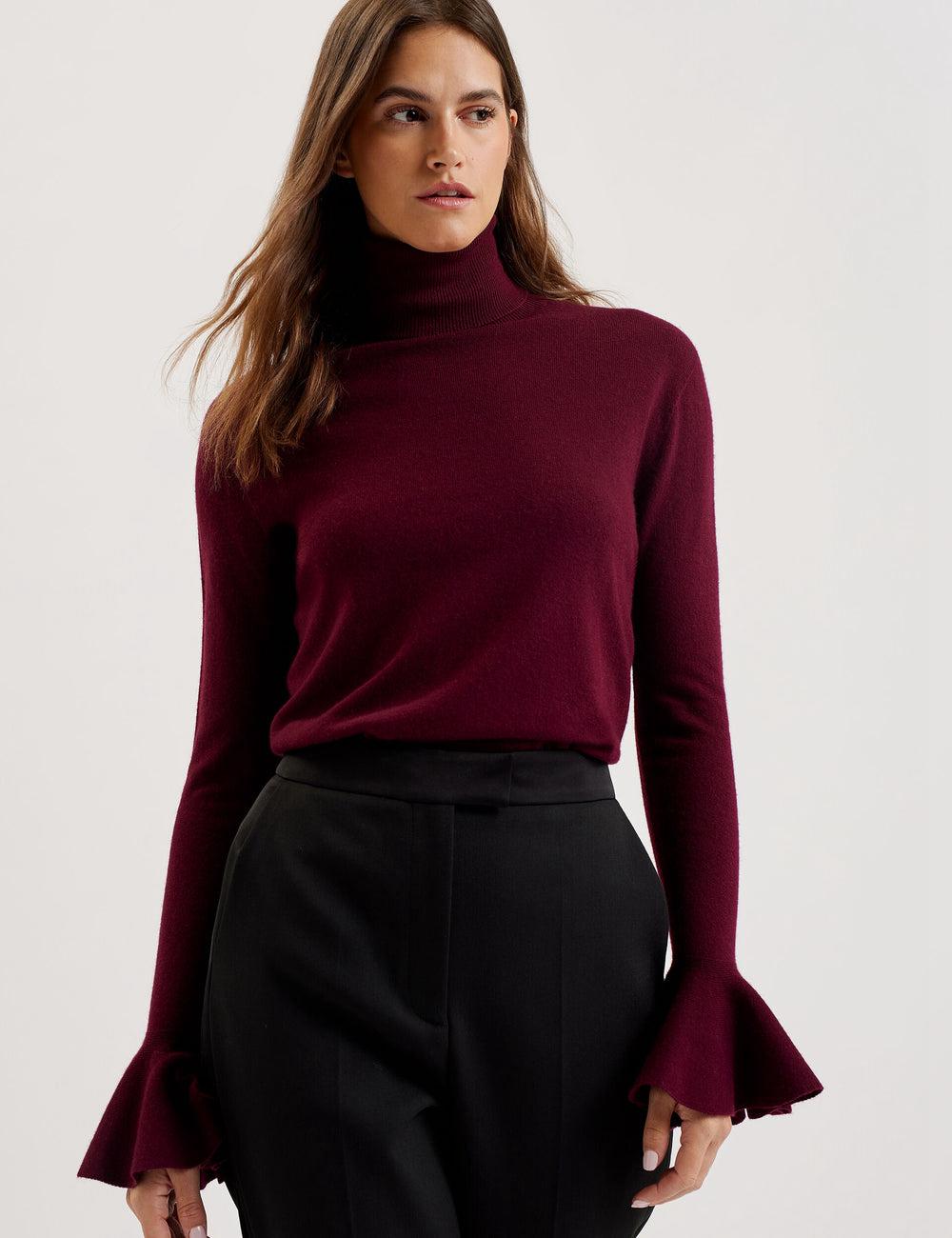 Jerséis Ted Baker TAMSENN - Roll Neck Wool Cashmere Mujer Rojas | JOPI-98401