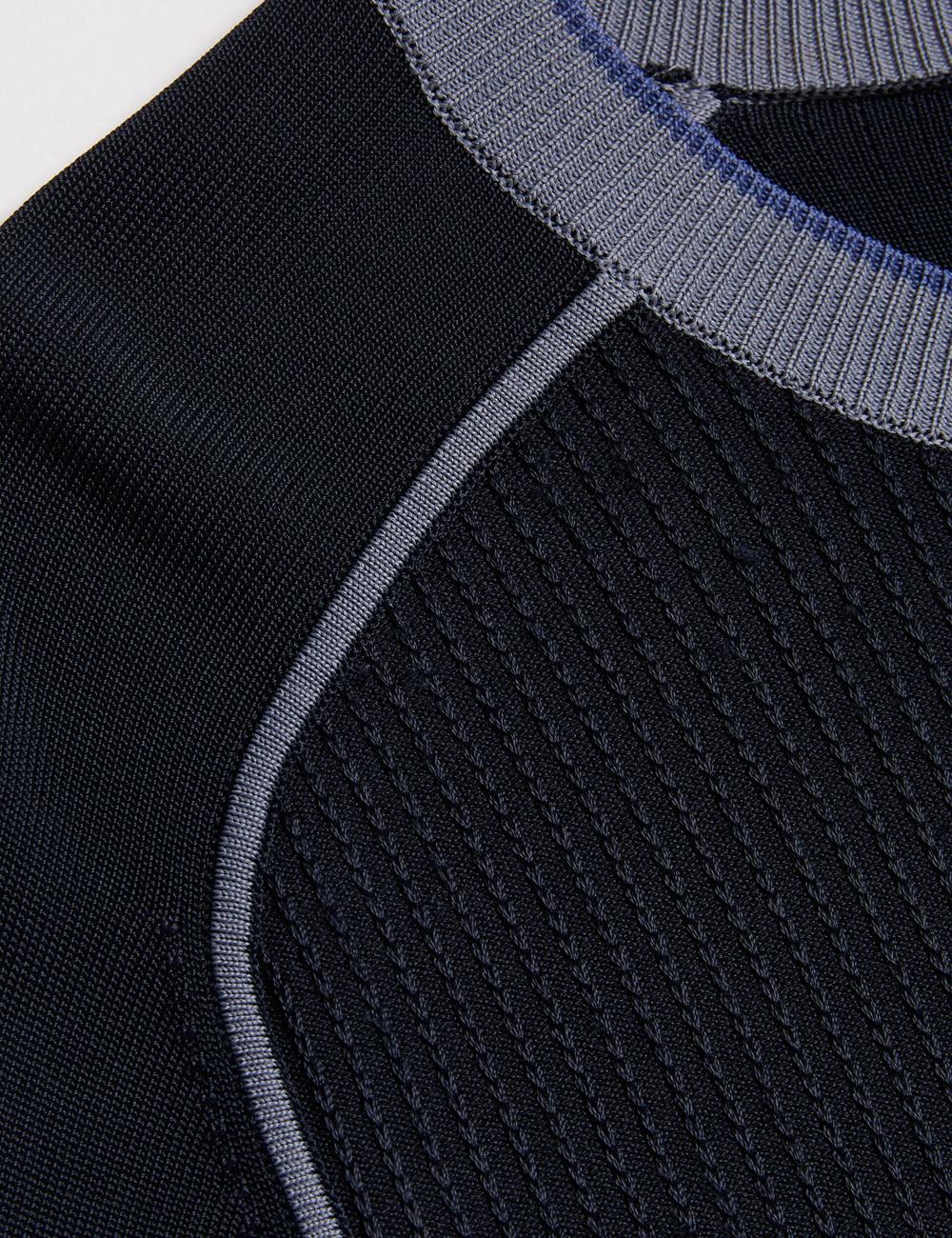 Jerséis Ted Baker TOREZ - Long Sleeve Textured Knit Top Hombre Azul Marino | ZKEH-29653