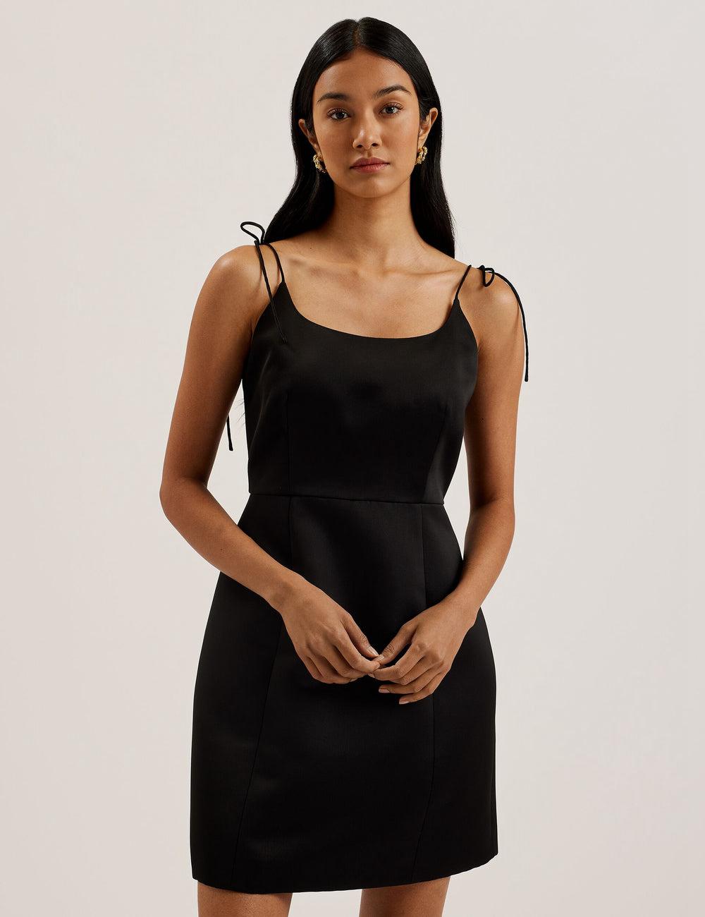 Mini Vestido Ted Baker KAVALA - Strap Square Neck Mujer Negras | PMJI-81079