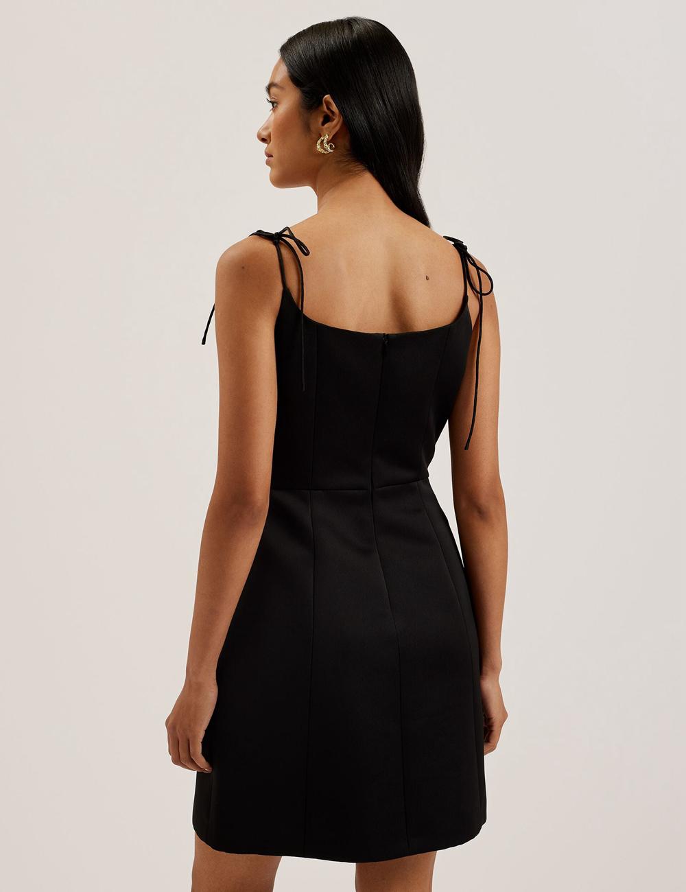 Mini Vestido Ted Baker KAVALA - Strap Square Neck Mujer Negras | PMJI-81079