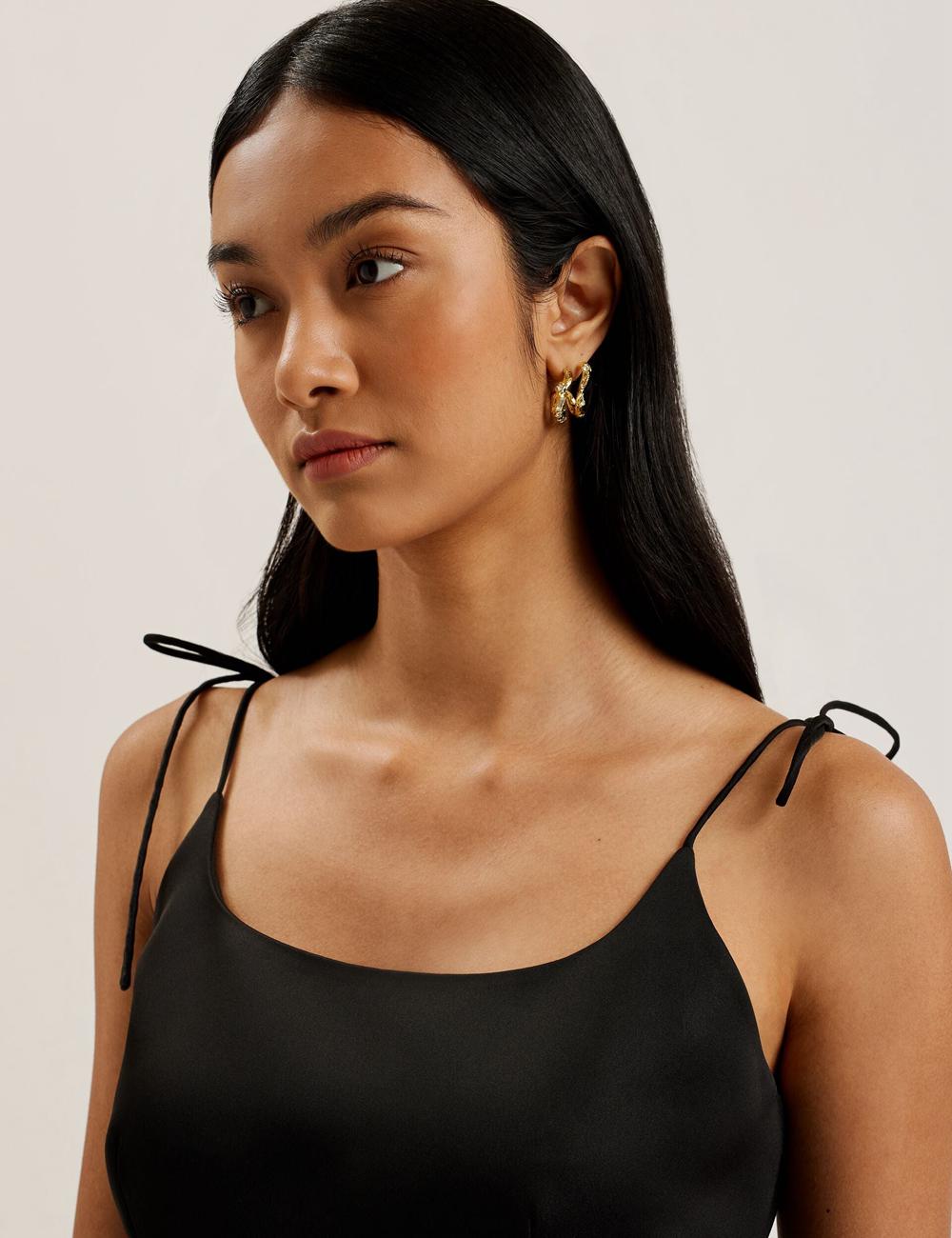 Mini Vestido Ted Baker KAVALA - Strap Square Neck Mujer Negras | PMJI-81079