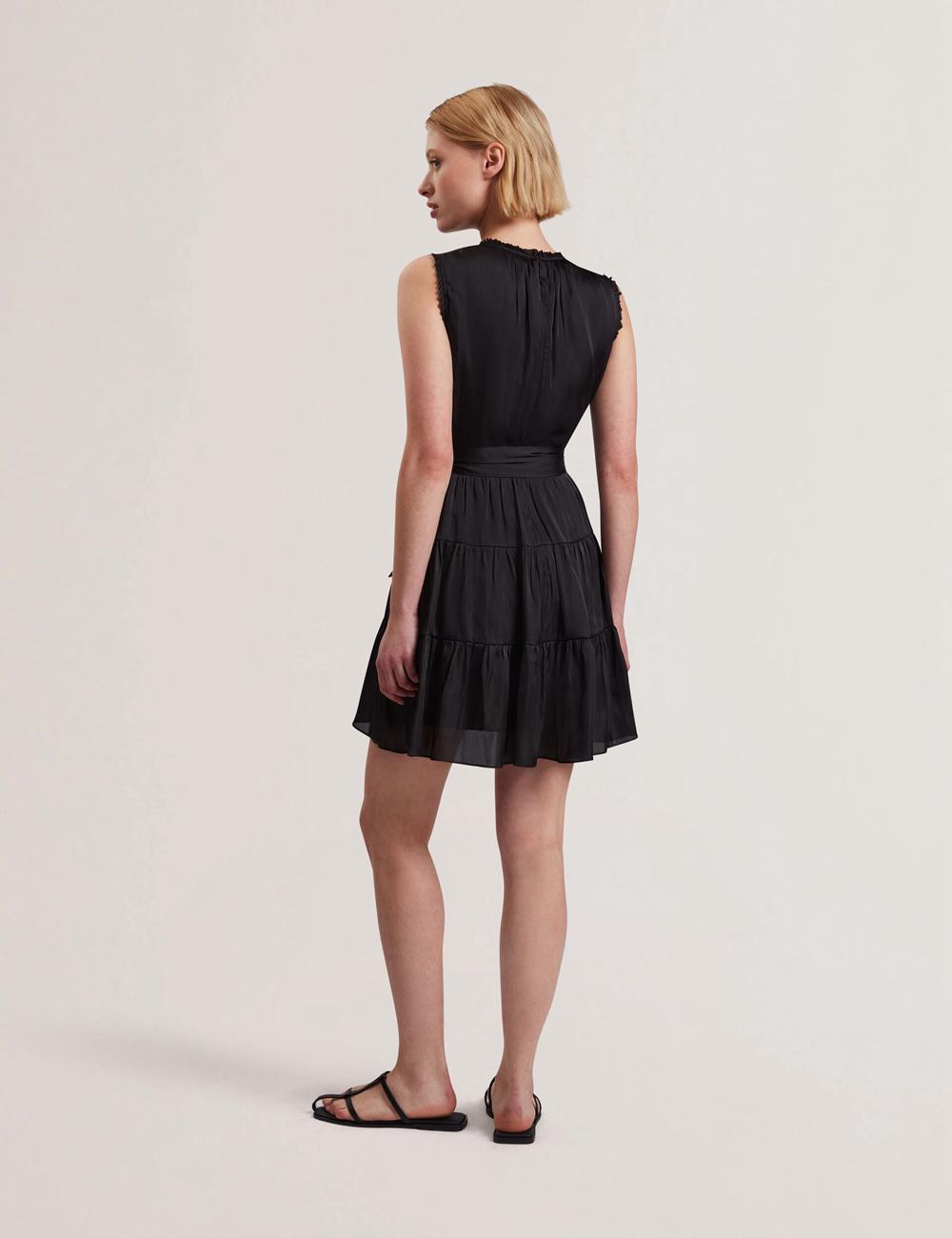 Mini Vestido Ted Baker OTIANA - Sleeveless Waistred Mujer Negras | YGTR-61980