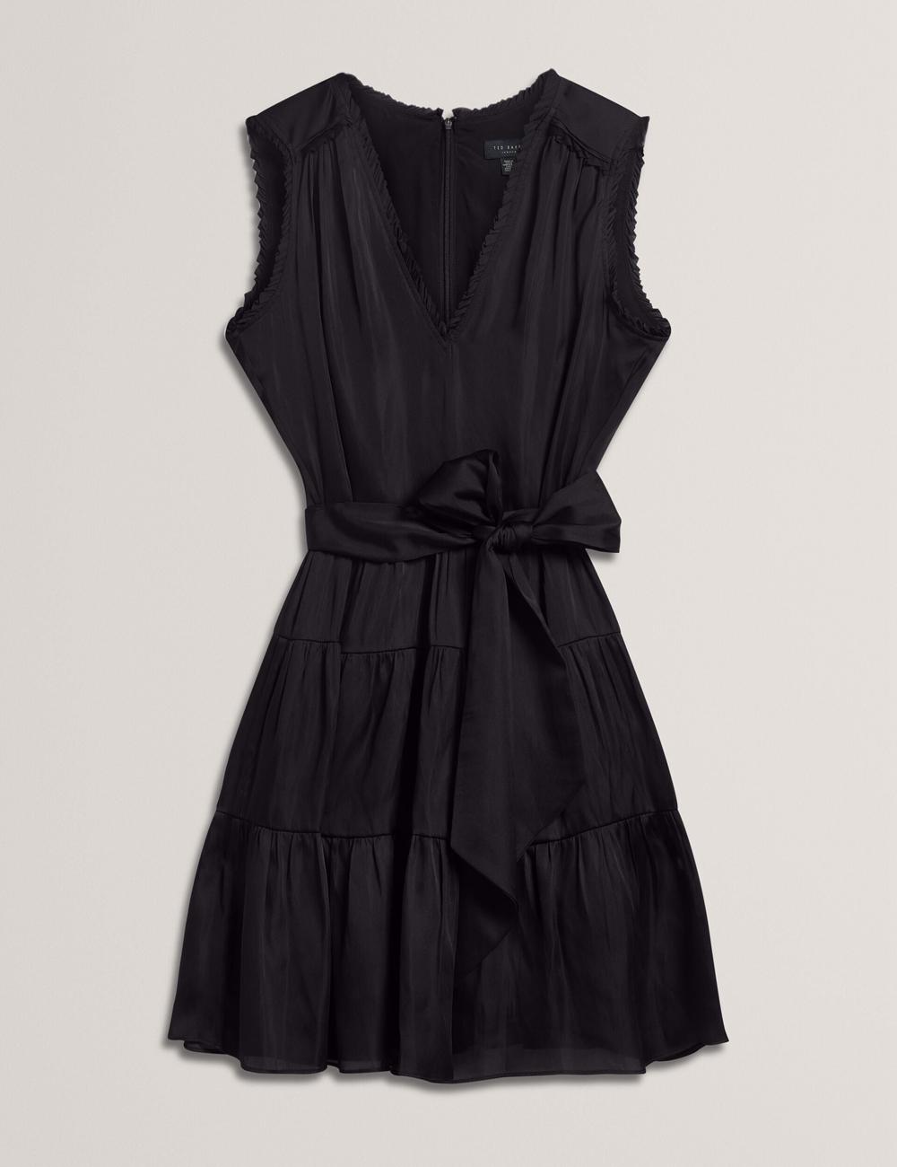 Mini Vestido Ted Baker OTIANA - Sleeveless Waistred Mujer Negras | YGTR-61980