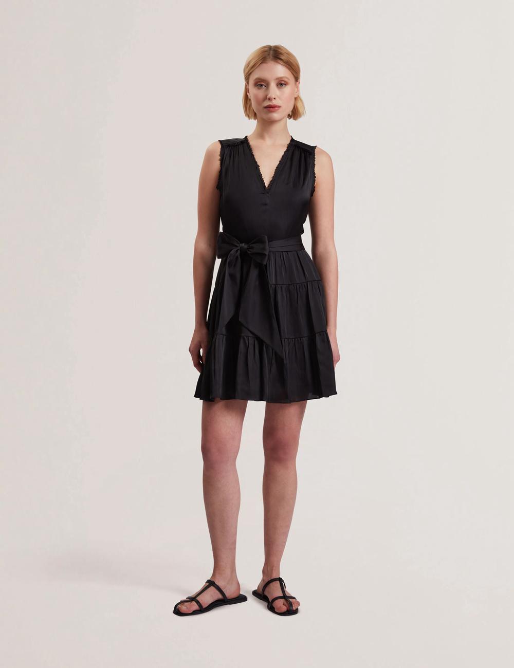 Mini Vestido Ted Baker OTIANA - Sleeveless Waistred Mujer Negras | YGTR-61980