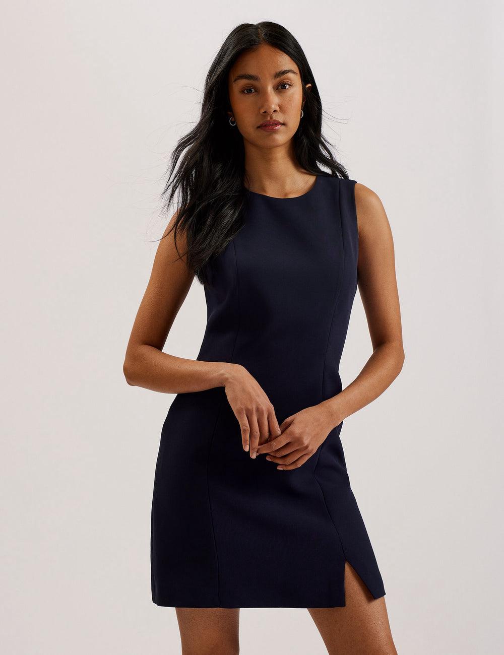 Mini Vestido Ted Baker SORRAL - Sleeveless Tailored With Side Split Mujer Azul Marino | BGYS-05642