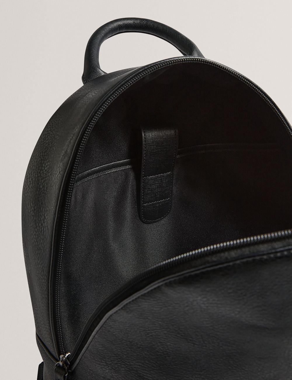 Mochilas Ted Baker KEIIGAN - Striped Panel PU Reporter Hombre Negras | JSID-80423