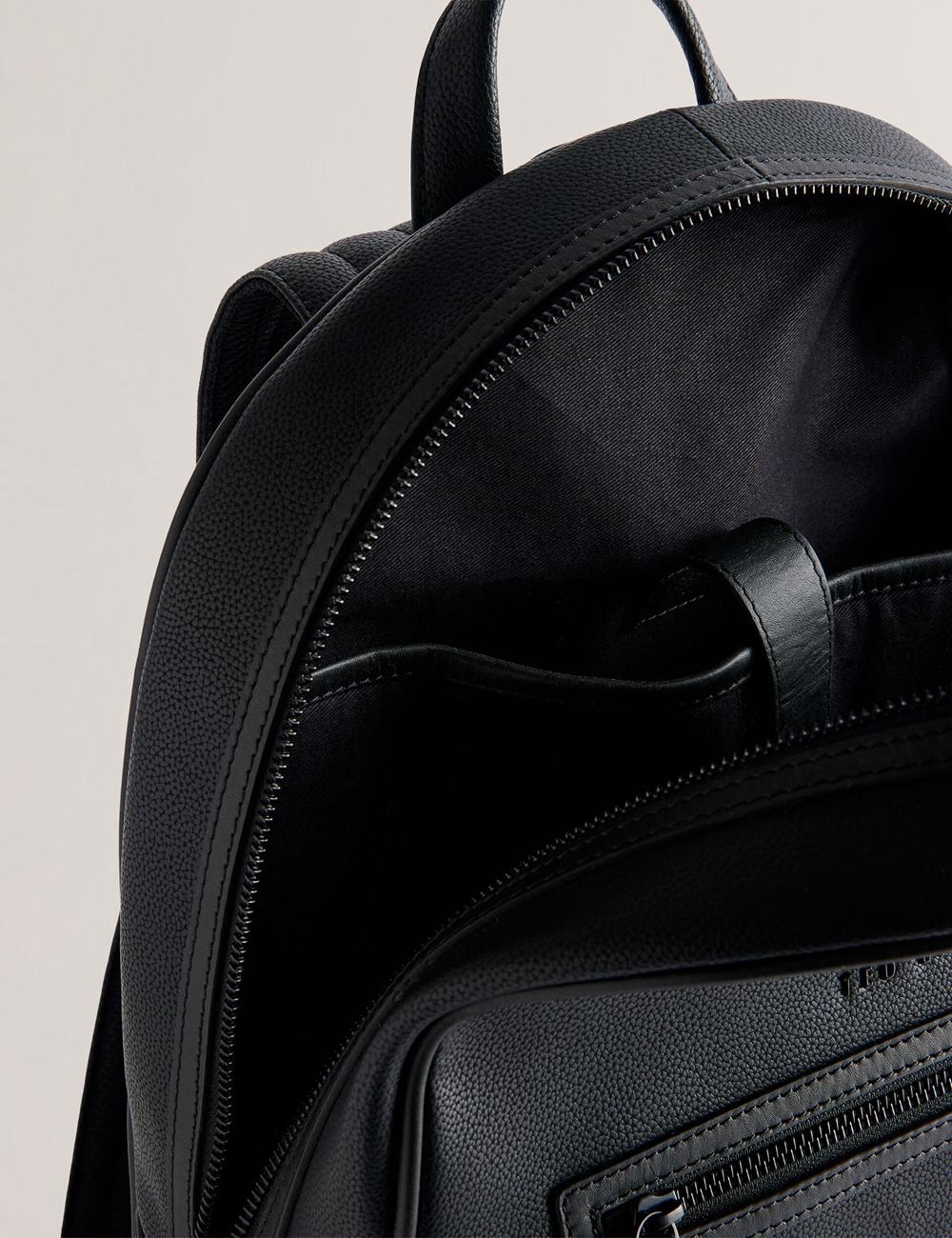 Mochilas Ted Baker LANSEN - Textured Bonded Leather Hombre Negras | PIZN-83250