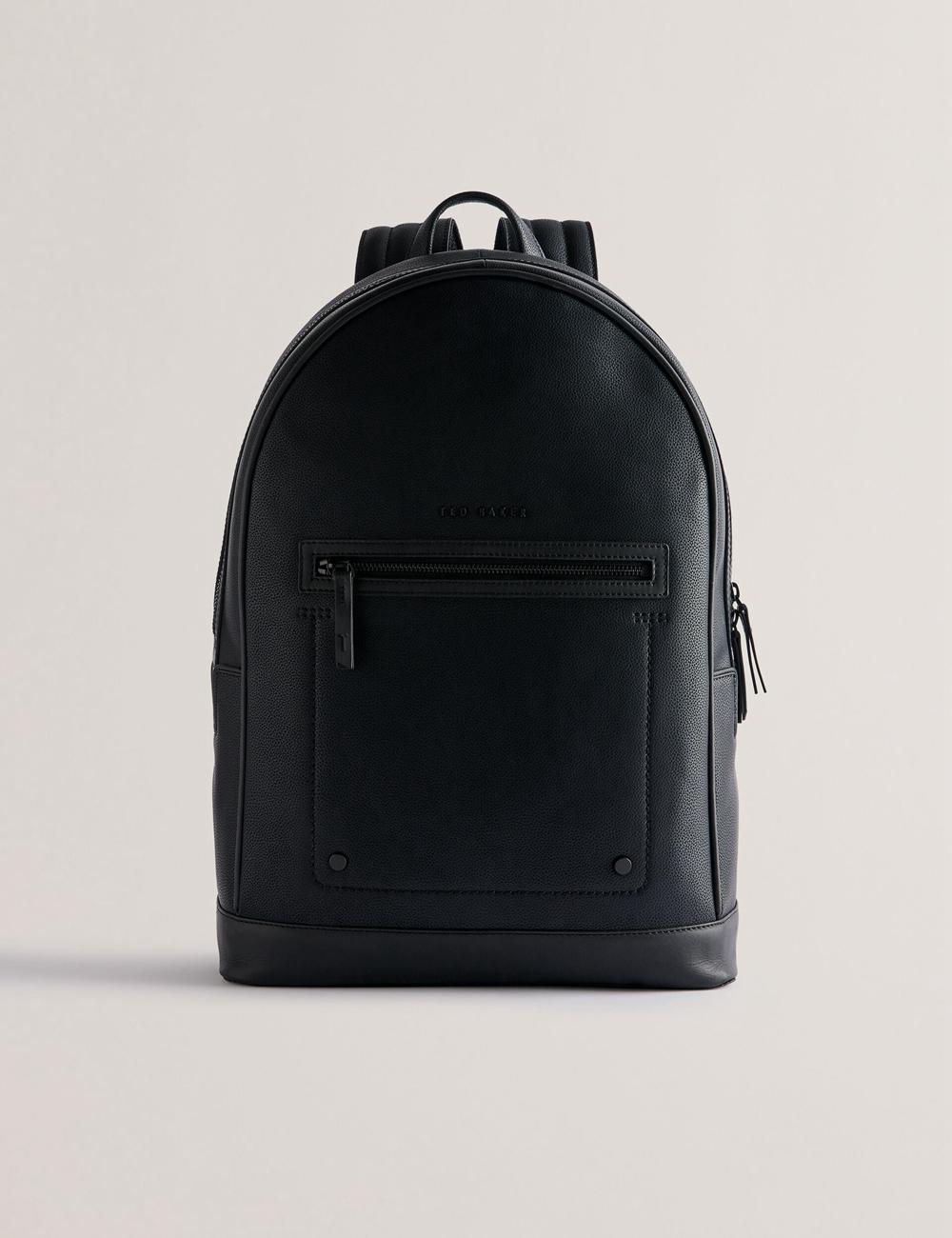 Mochilas Ted Baker LANSEN - Textured Bonded Leather Hombre Negras | PIZN-83250