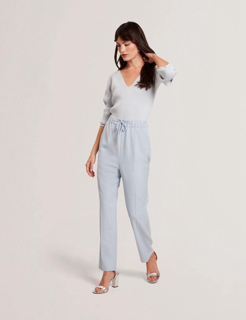 Pantalones Ted Baker BALLIA - Elasticated Waist Tailored Tapered Mujer Azules | UTWI-70915